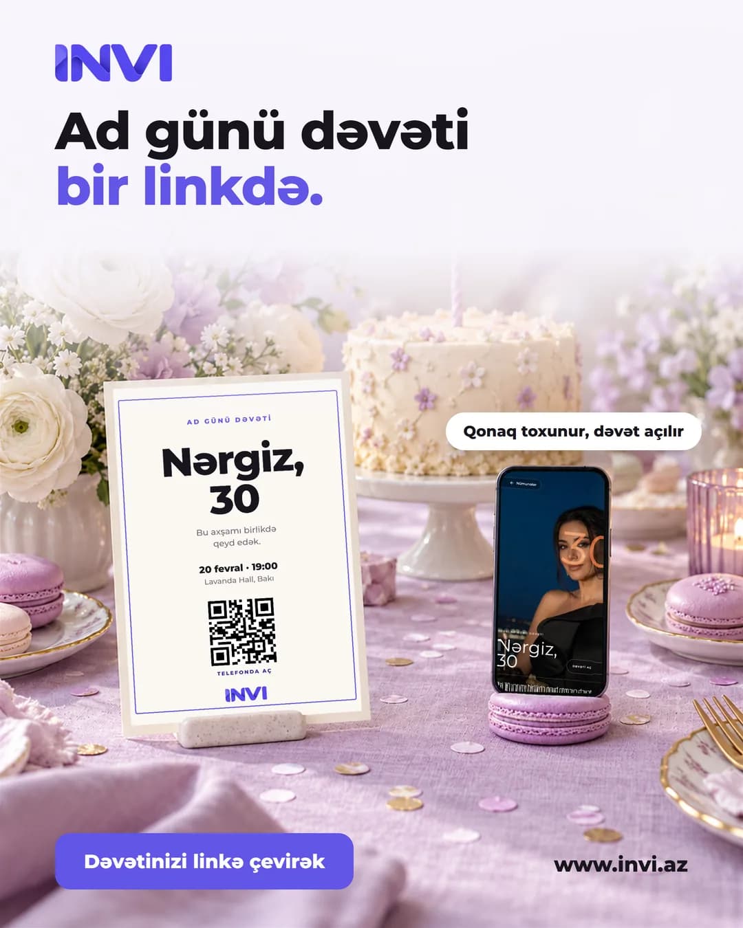 INVI: Ad günü dəvəti bir linkdə