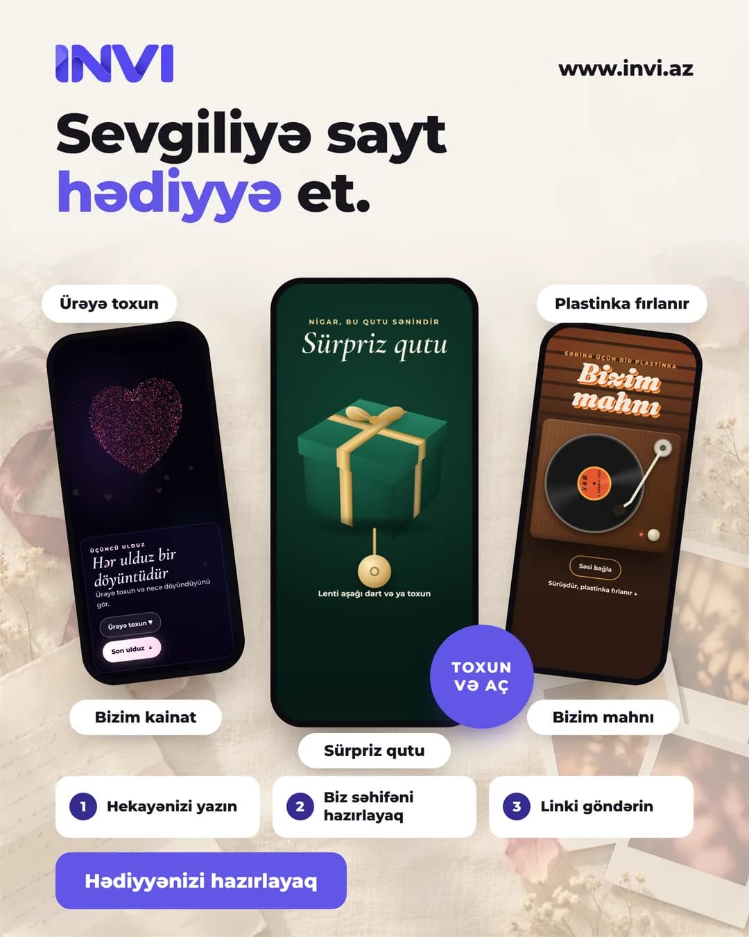INVI: Hədiyyə saytı: sürpriz qutu